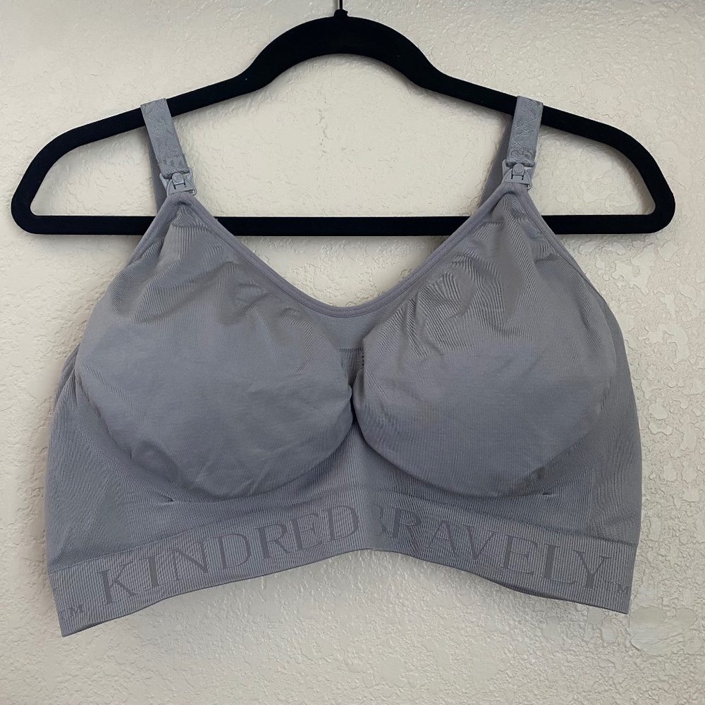 Kindred Bravely Women's Simply Sublime Nursing Bra in Grey Size XL Busty